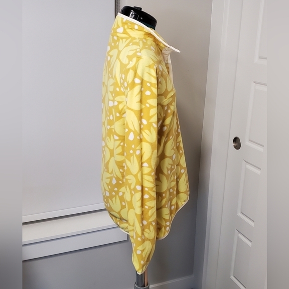 NWT PATAGONIA MICRO D SNAP-T PULLOVER RARE YELLOW COLOR PRINT WOMEN SIZE MEDIUM - Picture 5 of 15